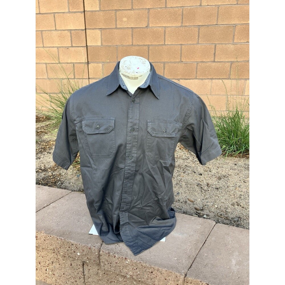 Wrangler Comfort Short Sleeve Men’s Grey Shirt Button Up M